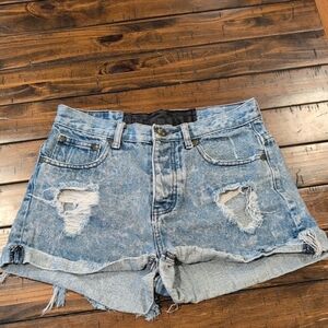 One Teaspoon Distressed Jean Shorts